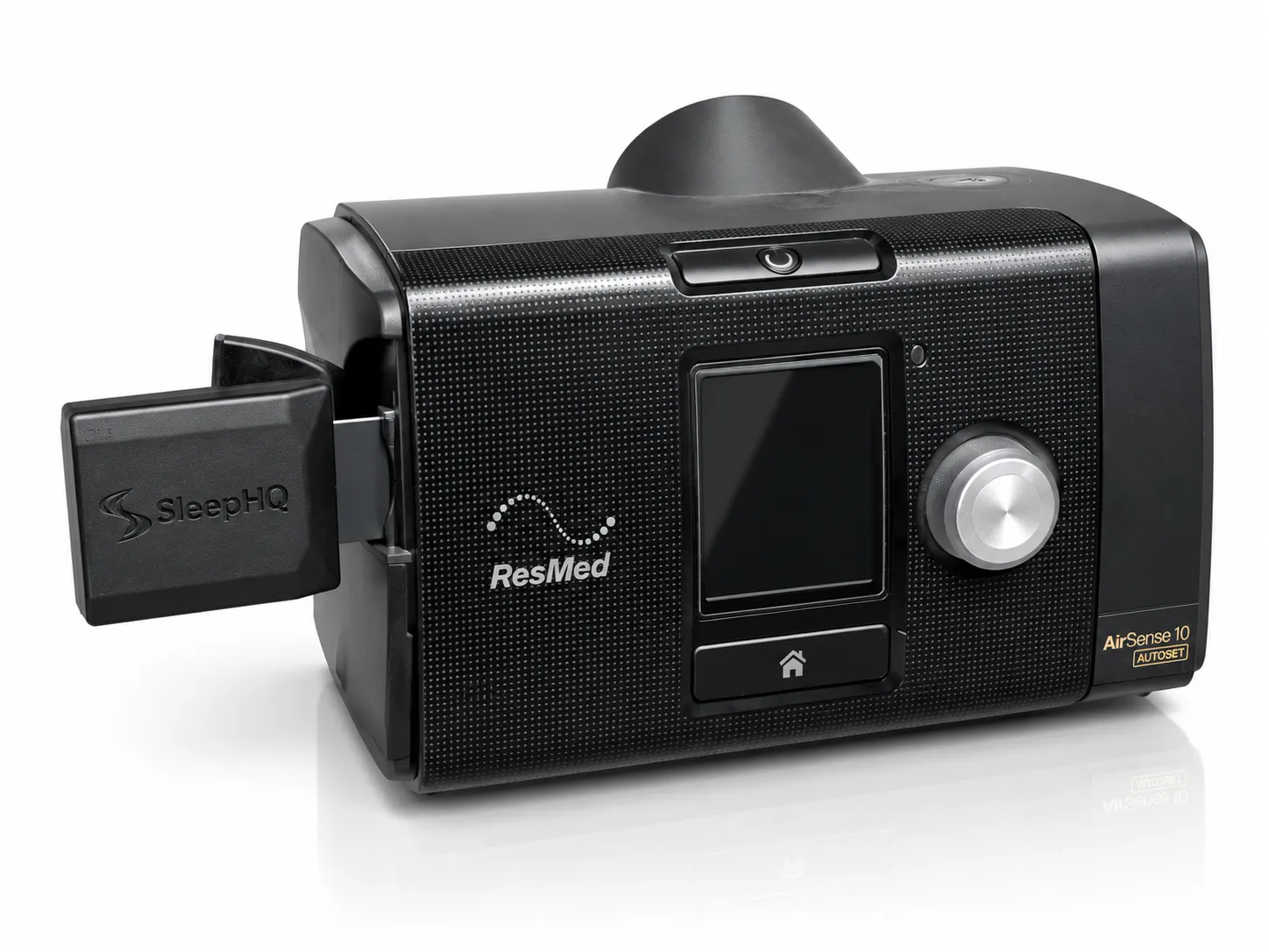 A Magic Uploader Xtreme in the SD card slot of a ResMed AirSense 10 AutoSet